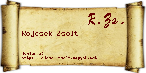 Rojcsek Zsolt névjegykártya